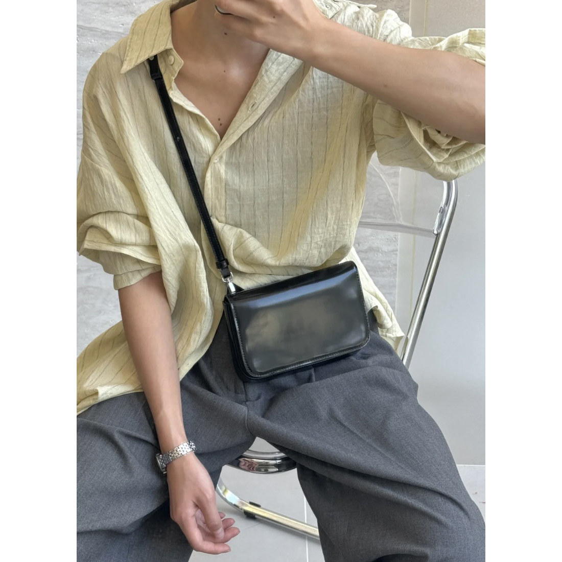 韩版简约款翻盖小方包男生潮流百搭斜挎包高级感硬盒手机包盒子包,箱包皮具/热销女包/男包,男士包袋,淘宝优惠券,粉丝福利购,淘宝优惠卷