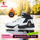 棉鞋 乔丹磨砺加绒篮球鞋 学生皮面青少年运动鞋 男鞋 男高帮球鞋