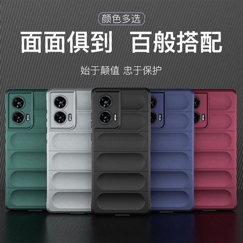 适用MOTO S50 Neo手机壳软硅胶全包防摔内置绒布保护壳简约时尚创意高级感男女款小清新舒适手感个性保护套