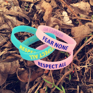 美国潮牌夜光硅胶手环男女明星同款手环硅胶情侣健身励志运动腕带