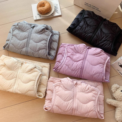 安心90白鸭绒儿童羽绒马甲男女童轻薄保暖背心2025秋冬新款童装