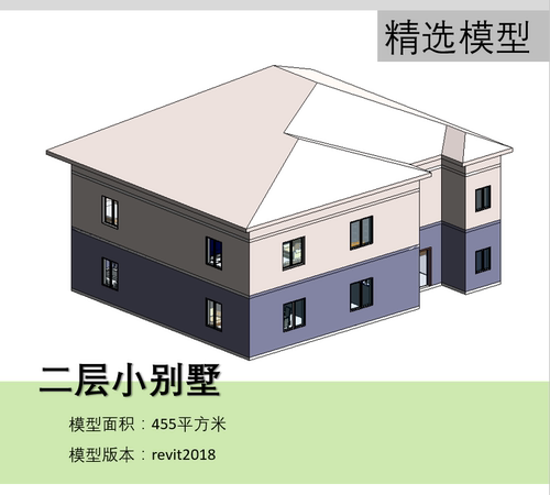 BIM模型revit小别墅2018版建筑模型带家具标高轴线墙板楼梯-15-1