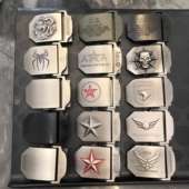 男士 锌合金扣头 4毫米厚 帆布腰带 皮带配件 需要搭配3.8厘米宽