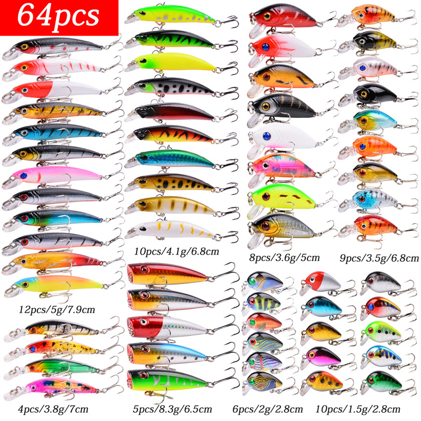 Aorace Fishing Lure Set Fishing Hard Bait Mini Minnow Floati