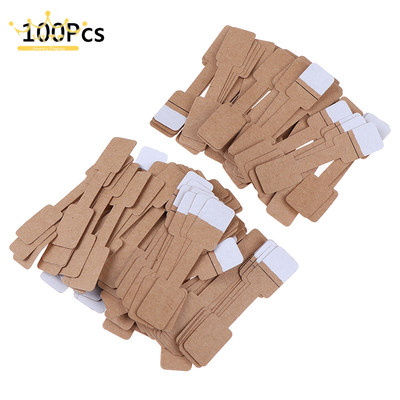 50/100Pcs Quadrate Blank Price Tags Necklace Ring Labels Pap