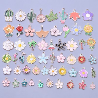 Mix Jewelry Pendants Flowers Charms For Jewelry Making Kawai