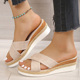 Women Sandals Hemp Wedge Heels Sandalias Mujer Platform Sand