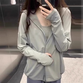 防晒服宽松开衫 薄款 外套 防紫外线夏季 冰丝连帽防晒衣女2026新款