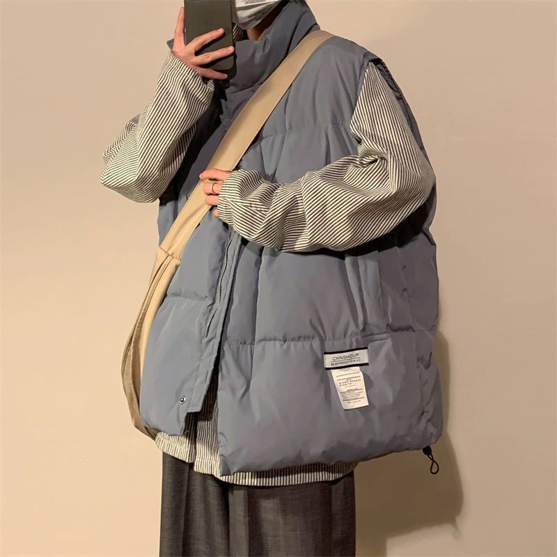 冬季男士加厚保暖宽松棉服马甲