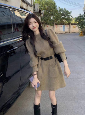 美拉德长款慵懒打底衫女秋装