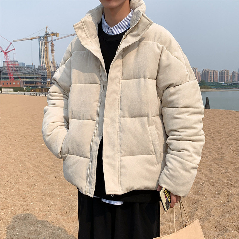 灯芯绒男士加厚保暖立领面包棉衣