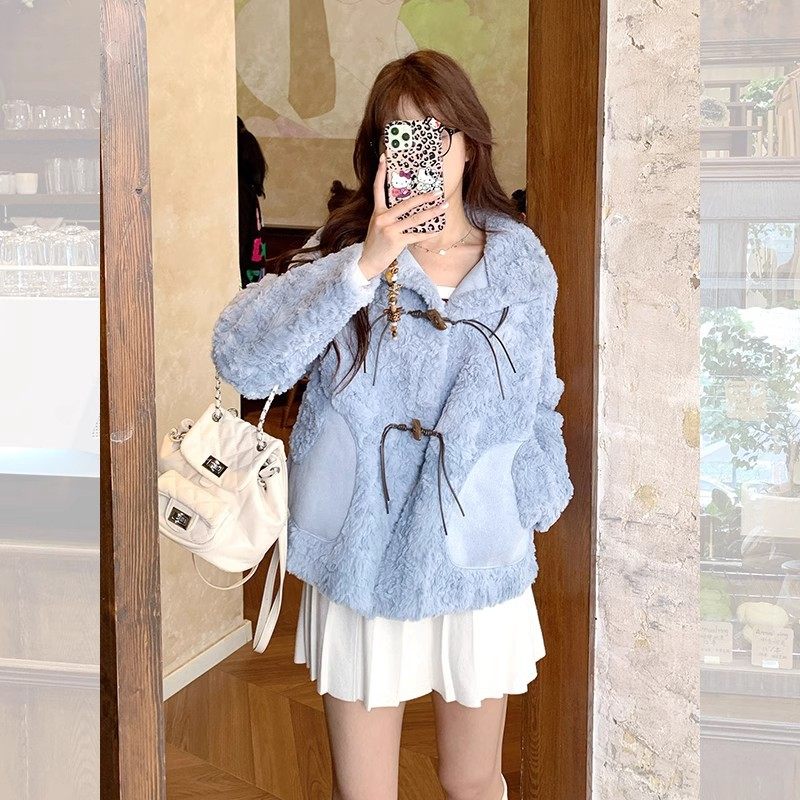 韩版女外套上衣短款时尚宽松型