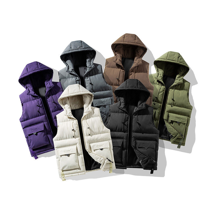 马甲男冬季棉2026连帽工装中性风加绒加厚棉服潮牌休闲跨境坎肩,男装,常规马甲,淘宝优惠券,粉丝福利购,淘宝优惠卷