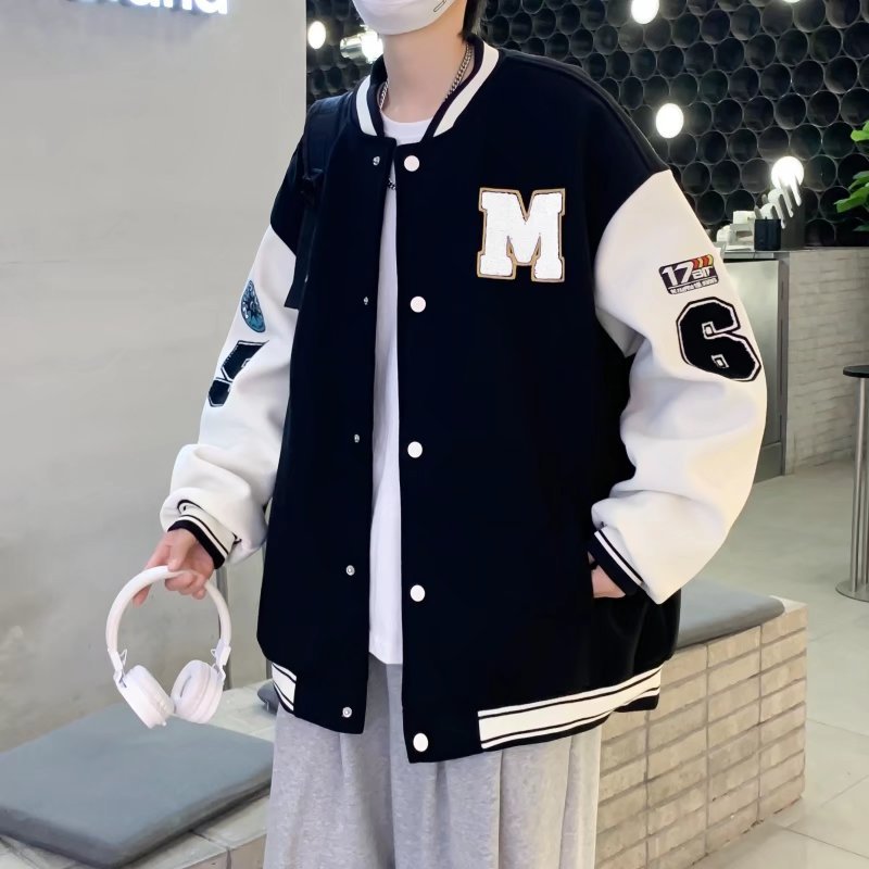 男款春季夹克外套男宽松潮流嘻哈休闲棒球服新款潮牌立领时尚外衣
