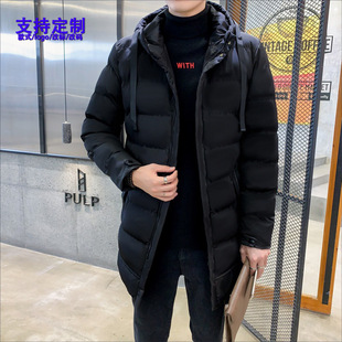 棉服新款中长款连帽外套男日系复古潮流夹克时尚宽松休闲风衣