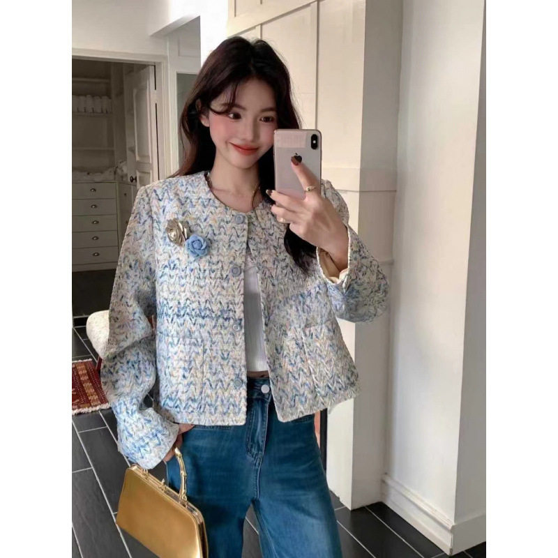 小香风粗花呢外套女2026年秋冬女新款高级感气质显瘦名媛短款上衣,女装/女士精品,常规大码外套,淘宝优惠券,粉丝福利购,淘宝优惠卷