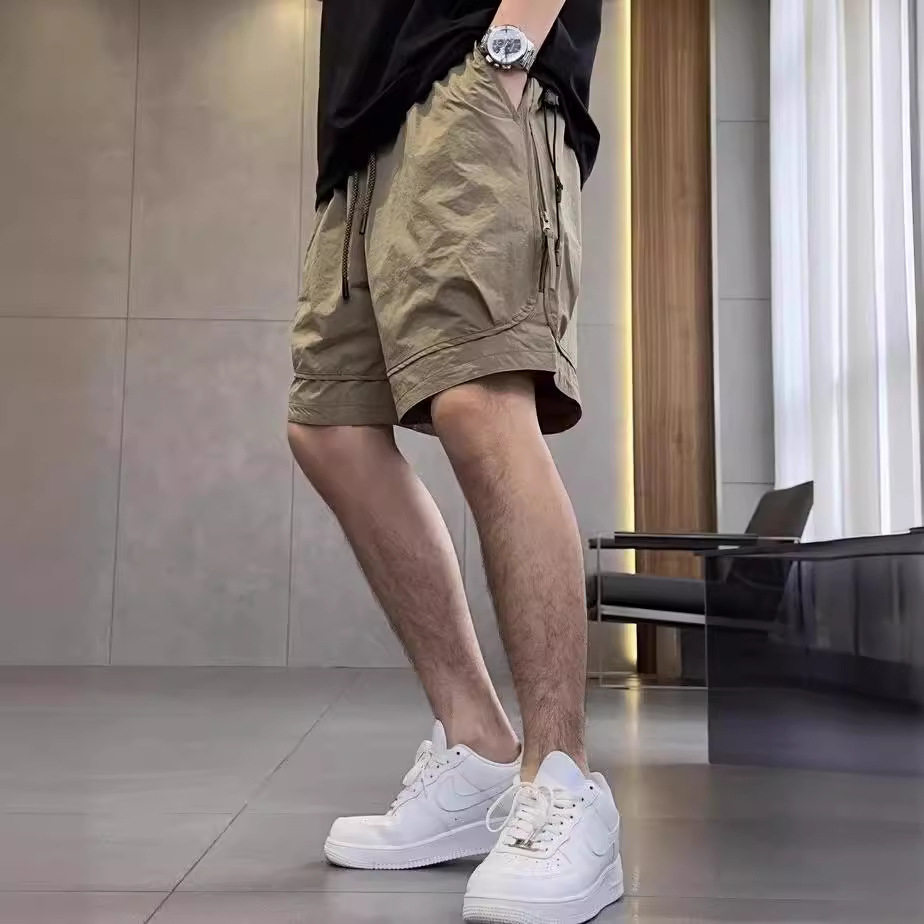 高街工装五分短裤男夏季宽松图片