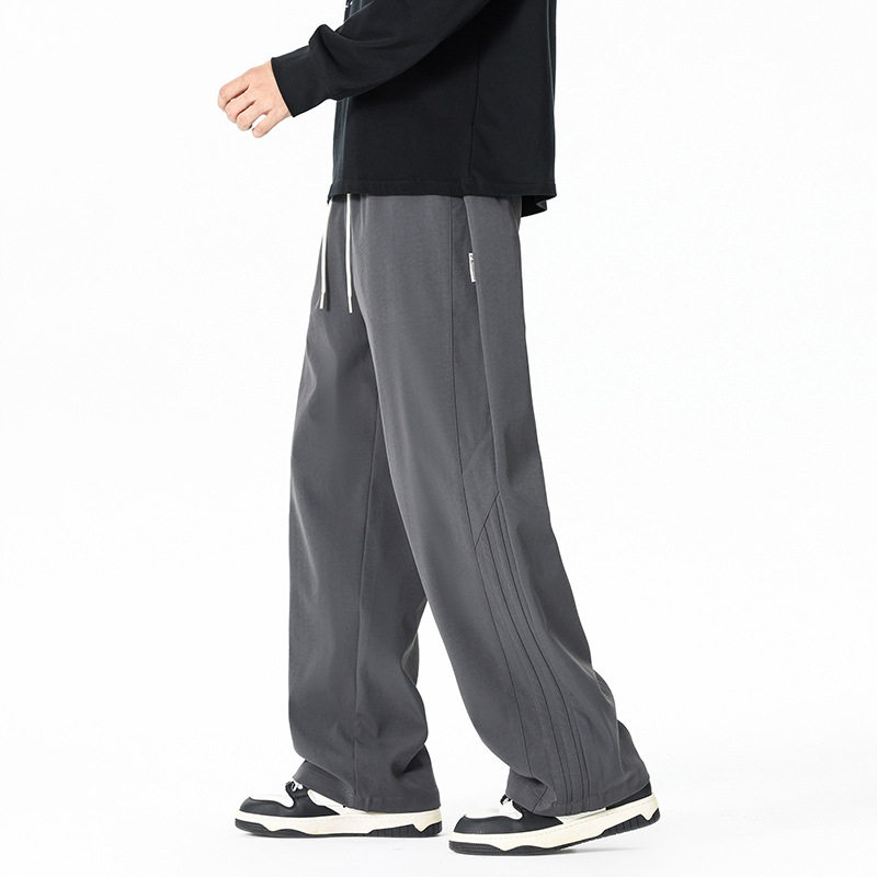 弯刀工装裤子男款2025秋季新款宽松直筒褶皱美式潮牌伞兵休闲长裤,男装,休闲裤,淘宝优惠券,粉丝福利购,淘宝优惠卷