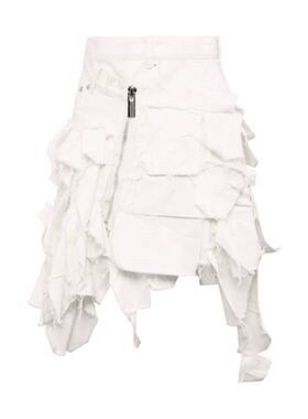 【07.29新品】ACSENS 撕破的美感 重工立体裁片拼接牛仔半身裙