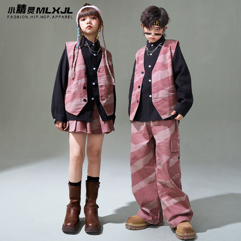 小精灵男女童嘻哈爵士舞演出服