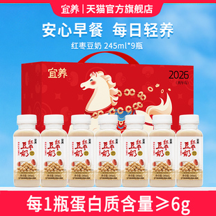 宜养桂圆红枣豆奶245ml 9瓶营养早餐代餐奶植物蛋白饮品学生饮料
