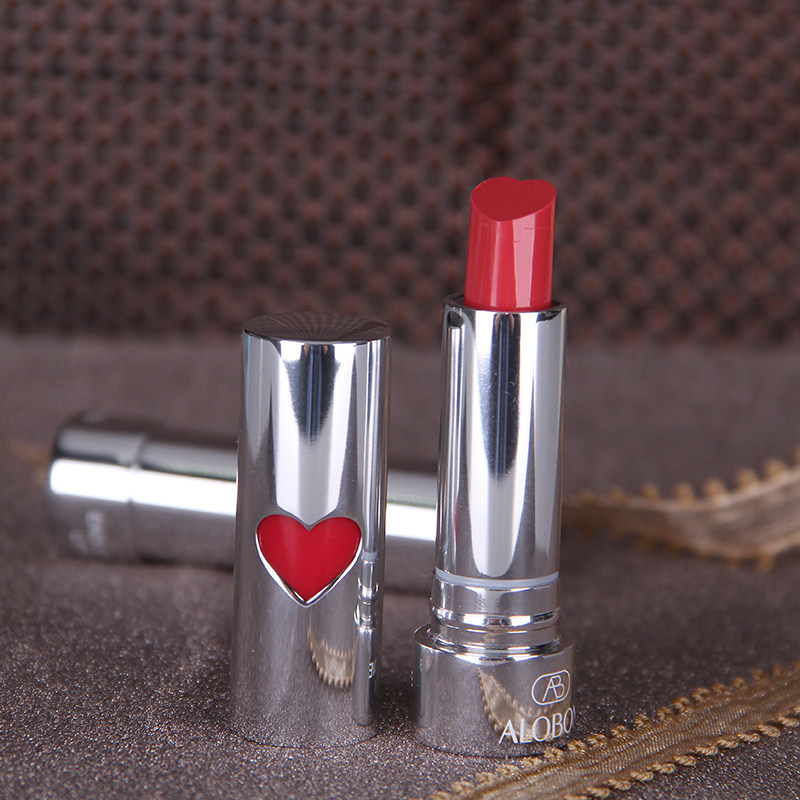 雅邦少女口红保湿颜九复古红优雅心形巧克力味咬唇妆银管爱心口红