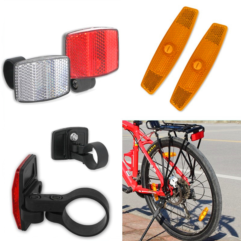 Xe đạp phản xạ phía trước và phía sau xe đạp leo núi nan hoa phản xạ trang trí bánh xe nóng tấm cảnh báo ban đêm yếm xe sirius 50cc chân chống giữa xe dream