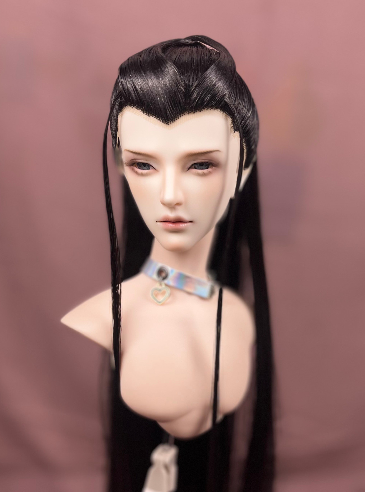 挚爱bjd假发美人尖手勾古风造型发3分小3分bjd美人尖假发展示