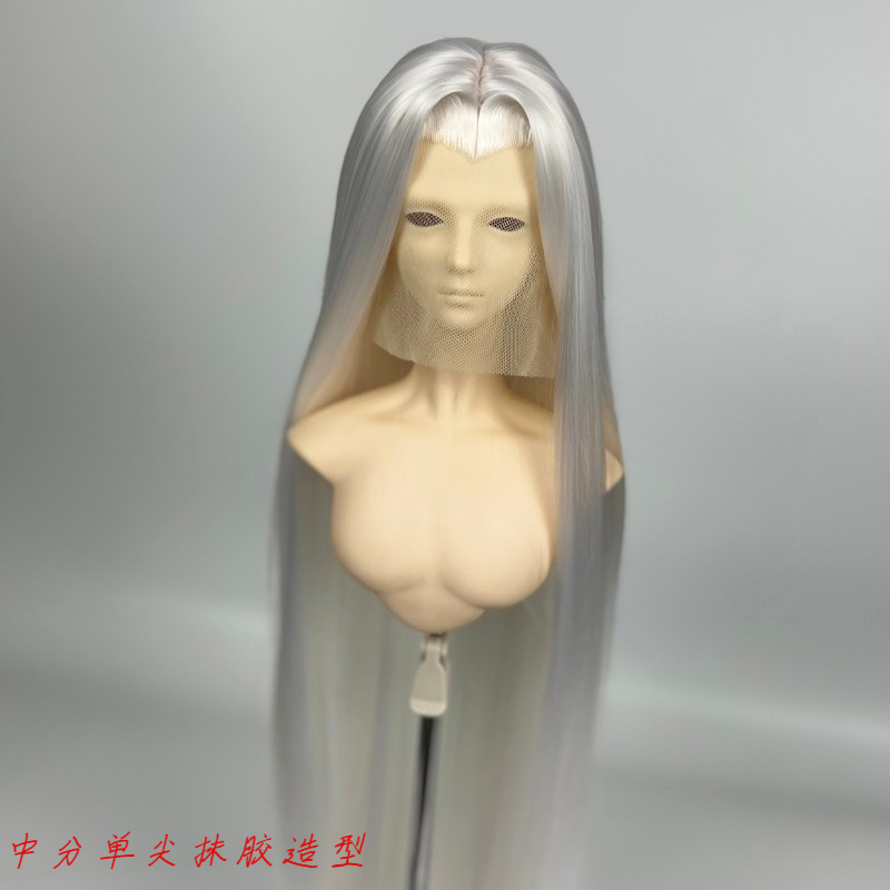 美人尖手钩假发超软丝古风长发