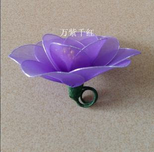 舞蹈舞台道具.橱窗背景.可做手指.手腕.头花仿真丝网马兰花成品