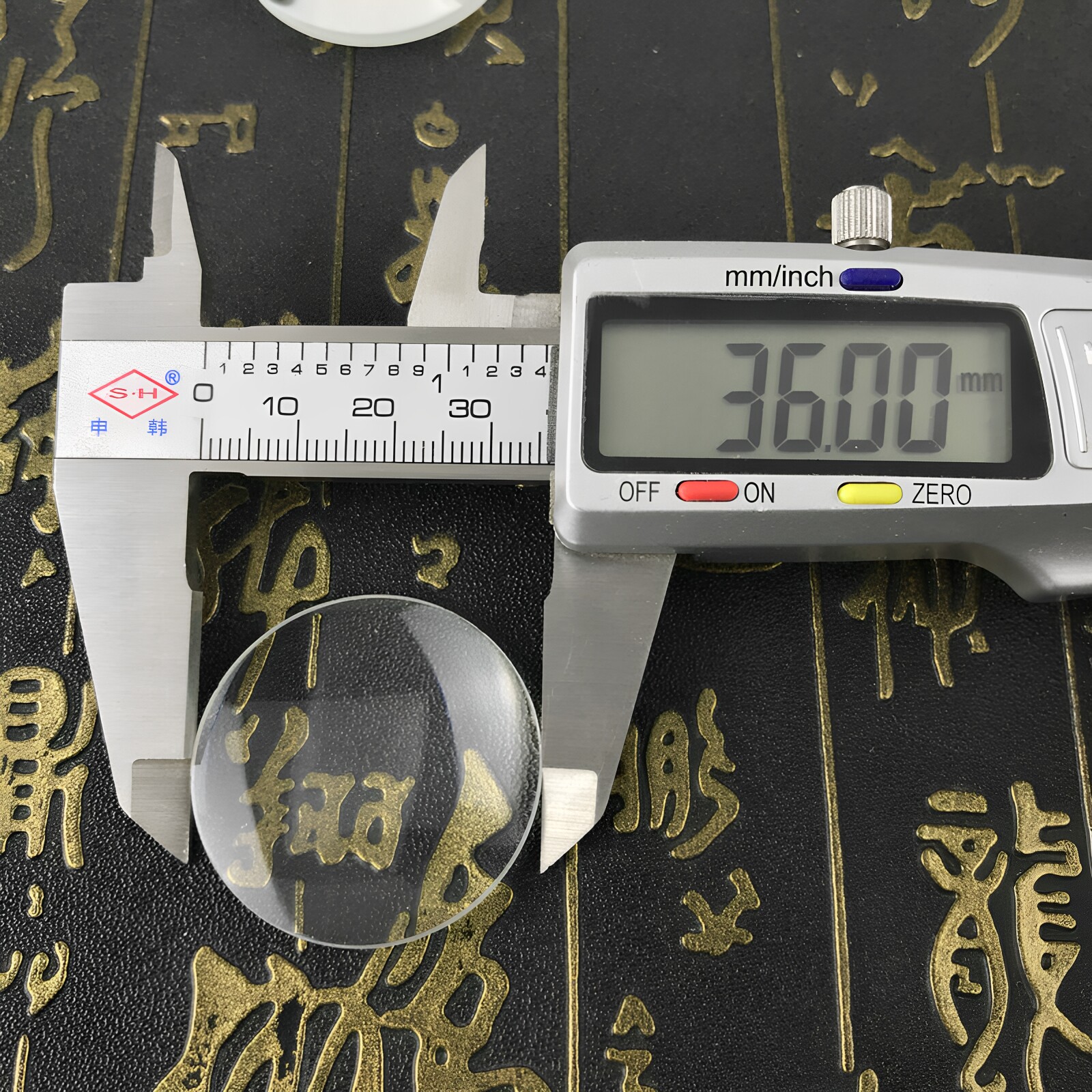 双凸放大镜片36mm超白玻璃凸透镜3.6厘米直径18倍12倍扩大镜包邮