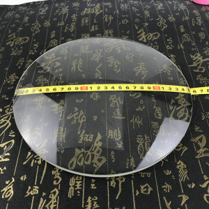 25厘米高清光学玻璃放大镜片单面凸250mm大直径平凸检验6倍凸透镜