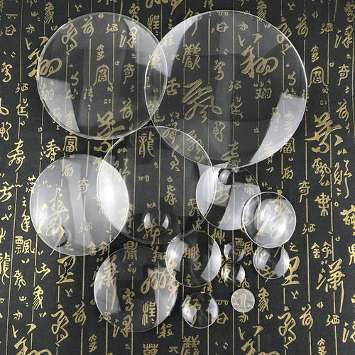 亚克力放大镜片21MM直径大镜面塑料双凸透镜阅读鉴定扩大镜包邮