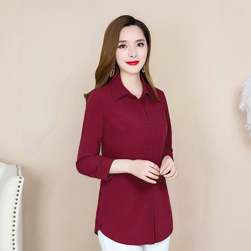 2026减龄秋季洋气质港味遮肚子装衬衫大码百搭春秋修身显瘦打底衫