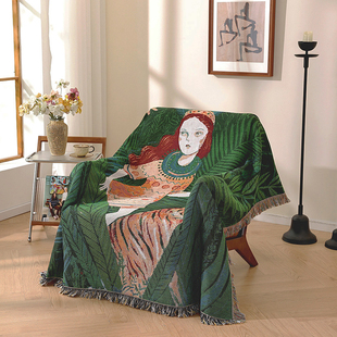 森林系列之密林寻踪沙发巾沙发毯装饰挂毯床尾巾户外露营桌布搭巾