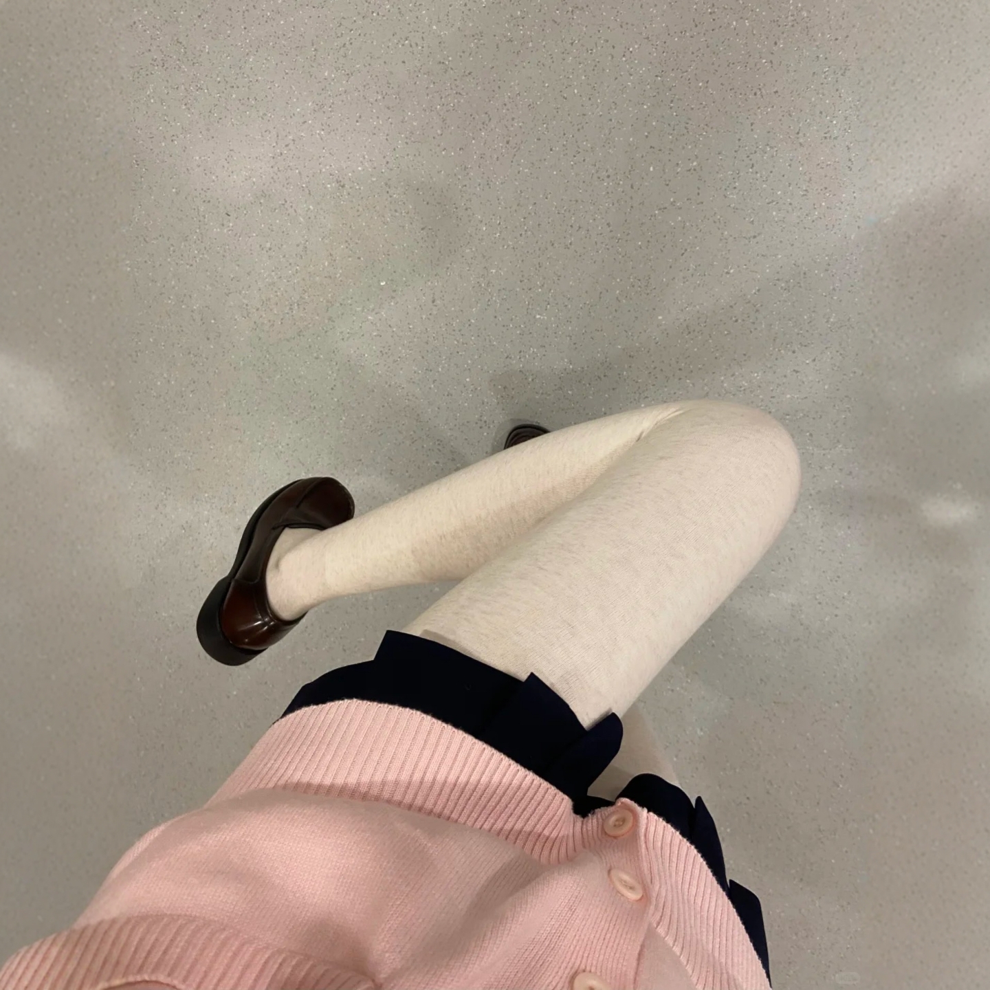 秋冬燕麦色保暖连裤袜女