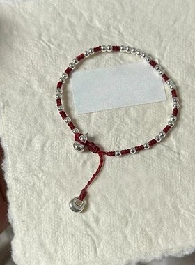 新款简约个性坨坨细手链女新中式显白精致轻奢手饰蓝色编织葫芦手