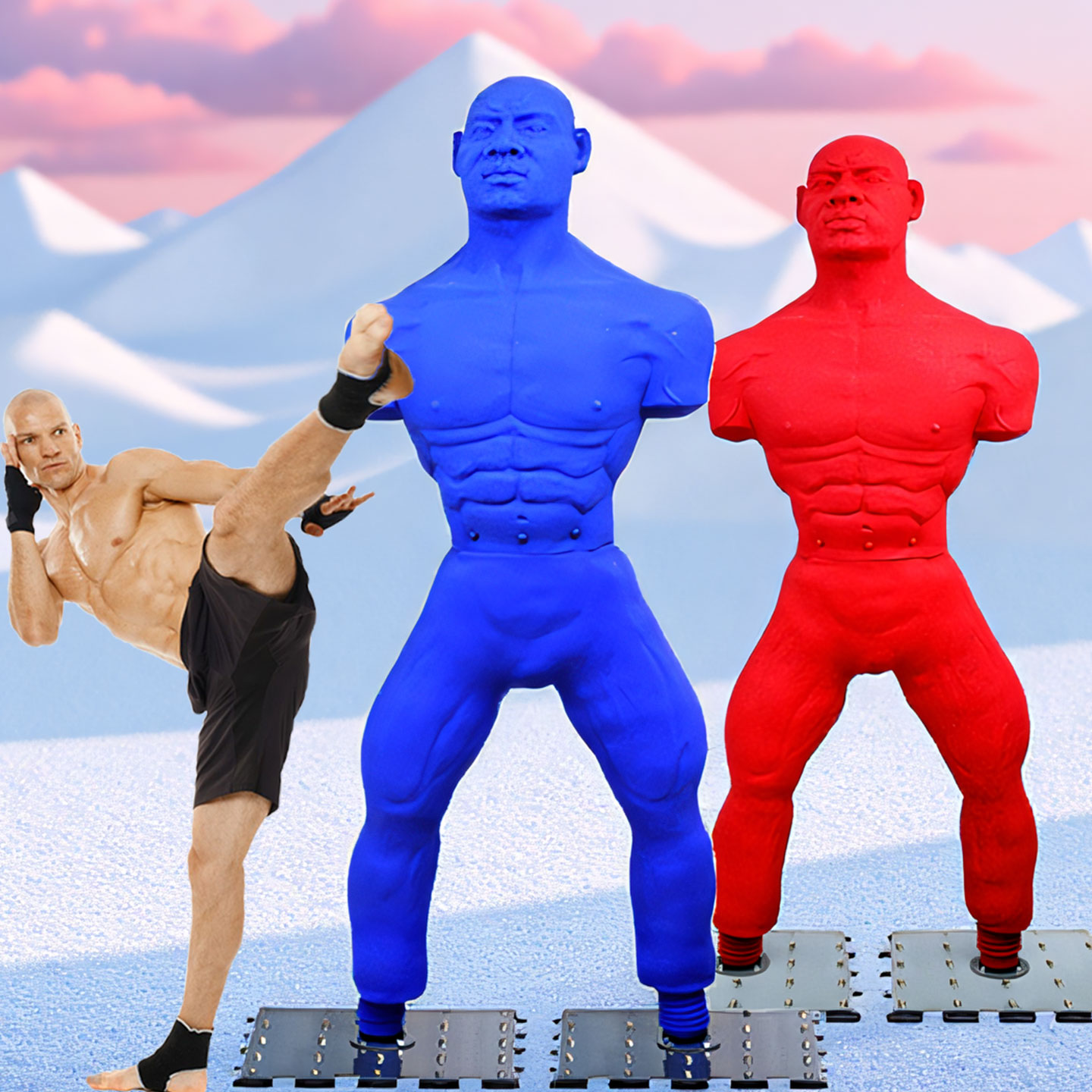 搏克形硅胶人形不倒翁拳击沙袋