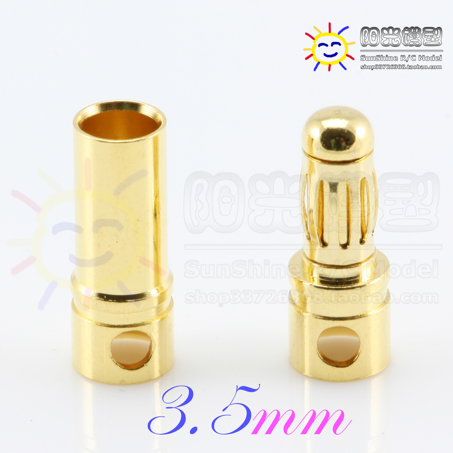 GC3510镀金香蕉插头Amass