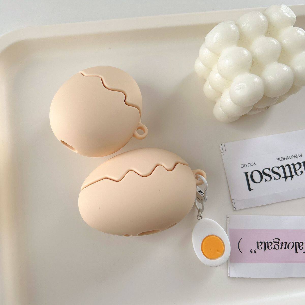 创意水煮蛋适用airpods 4保护套四代保护壳airpodPro2苹果耳机套3