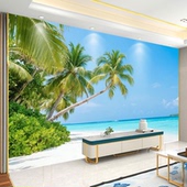 自粘墙贴海景画风景画客厅沙发电视背景墙装 饰画卧室床头壁画贴纸