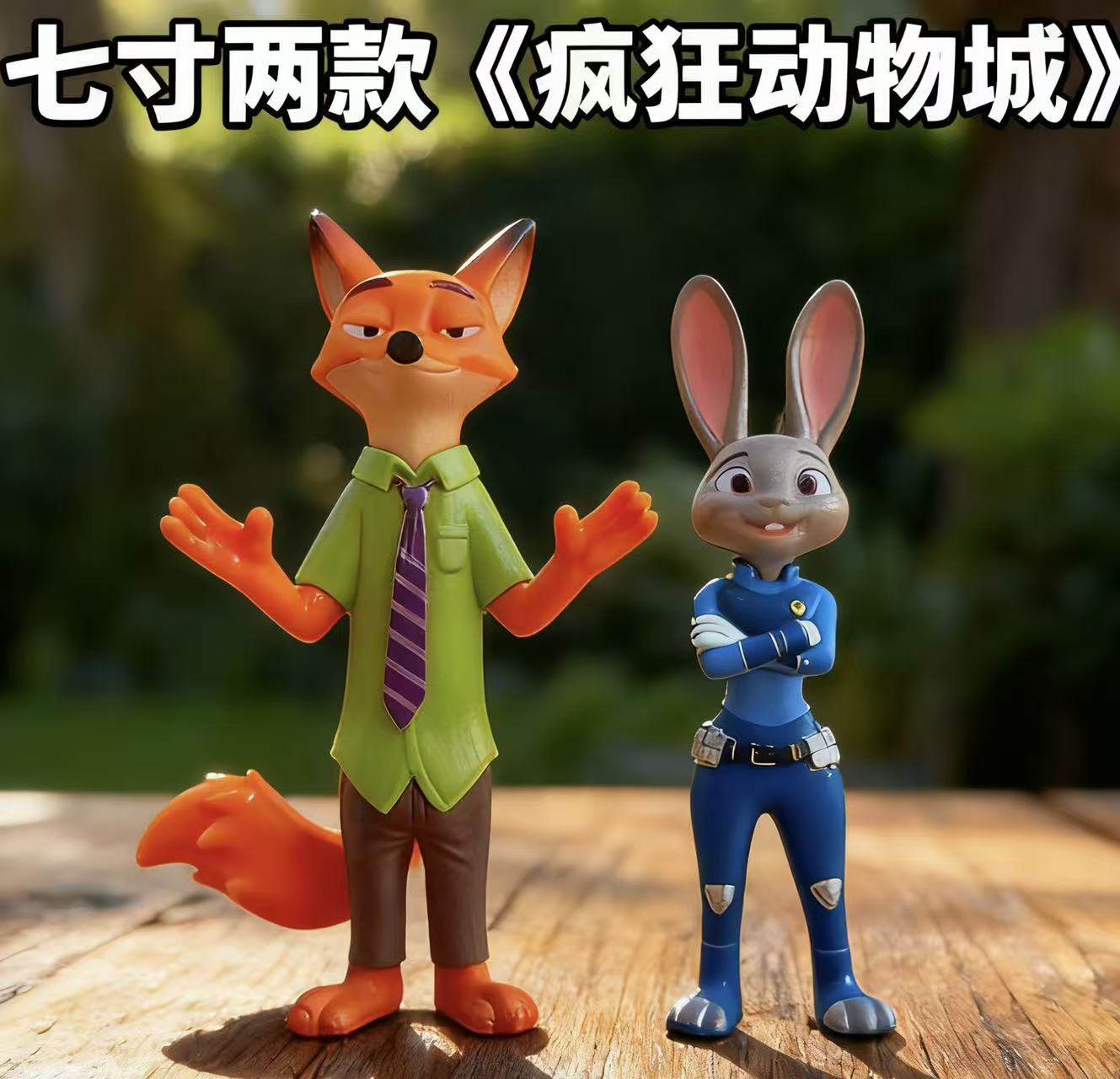 疯狂动物城手办模型动漫摆件朱迪狐尼克卡通儿童公仔玩偶生日礼物