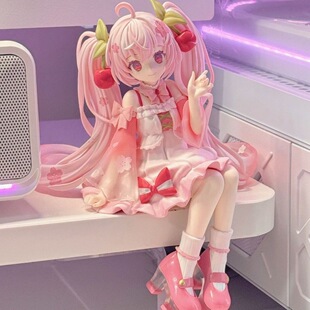 初音未来泡面压樱花未来压花手办收藏模型机箱车载摆件礼物女生