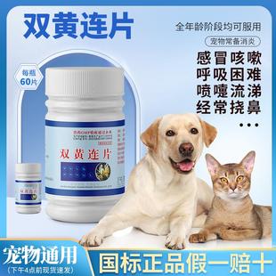 宠物双黄连片犬猫咪狗狗用感冒咳嗽退烧猫鼻支专用药流鼻涕打喷嚏