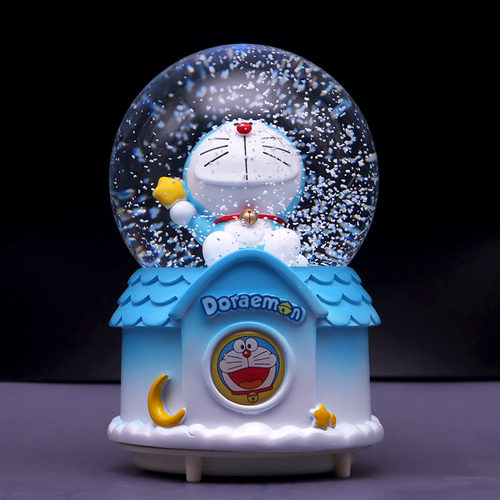 叮当猫水晶球音乐盒飘雪儿童礼物