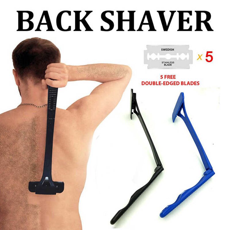 跨境back shaver长柄折叠男女用刮背毛刀 腿毛体毛脱毛剃毛剃须刀