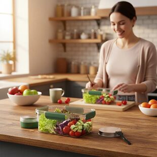 亚马逊爆款Salad Pod Mason Jar便携式沙拉容器带防漏调料隔层