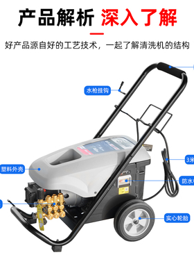绿霸猎豹C19B高压清洗机洗车机大功率220V商用全铜自动洗车机神器