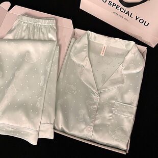 长裤 helloKitty高级感冰雪丝睡衣女款 短裤 天短袖 三件套家居服 夏季