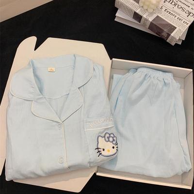 kt猫卡通可爱宽松睡衣套装